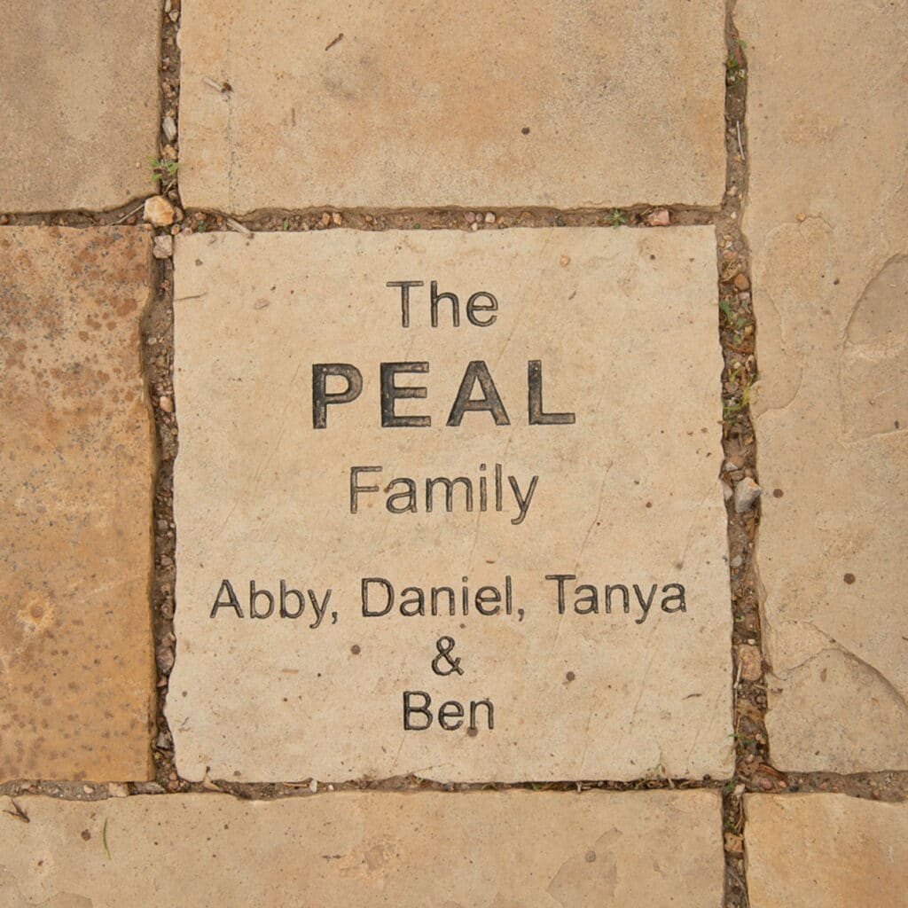 1x1 foot engraved stone